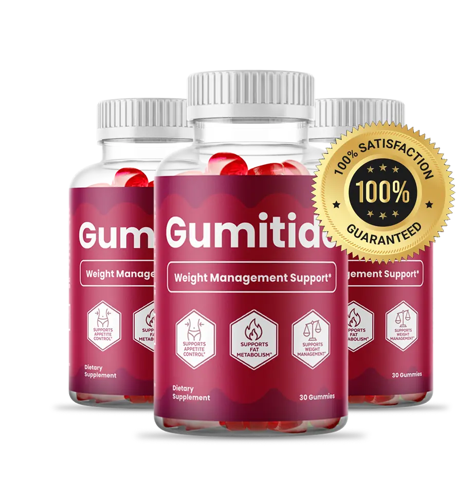 Gumitide 3 bottles with 100% satisfaction money back guarantee seal